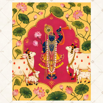 Floral Ganesha Portrait Rectangle Backdrop