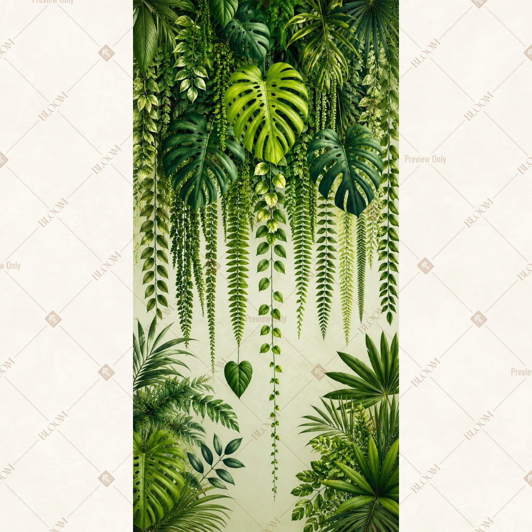 Hanging Green Foliage Vertical Backdrop