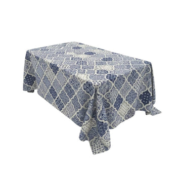 Blue Mosaic Tile Rectangle Table Cover - Pack Of 6