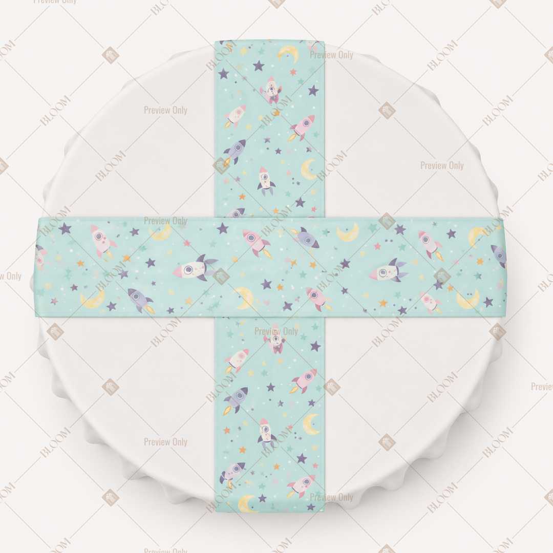 Aqua Floral Sprig Table Runner Pack Of 12