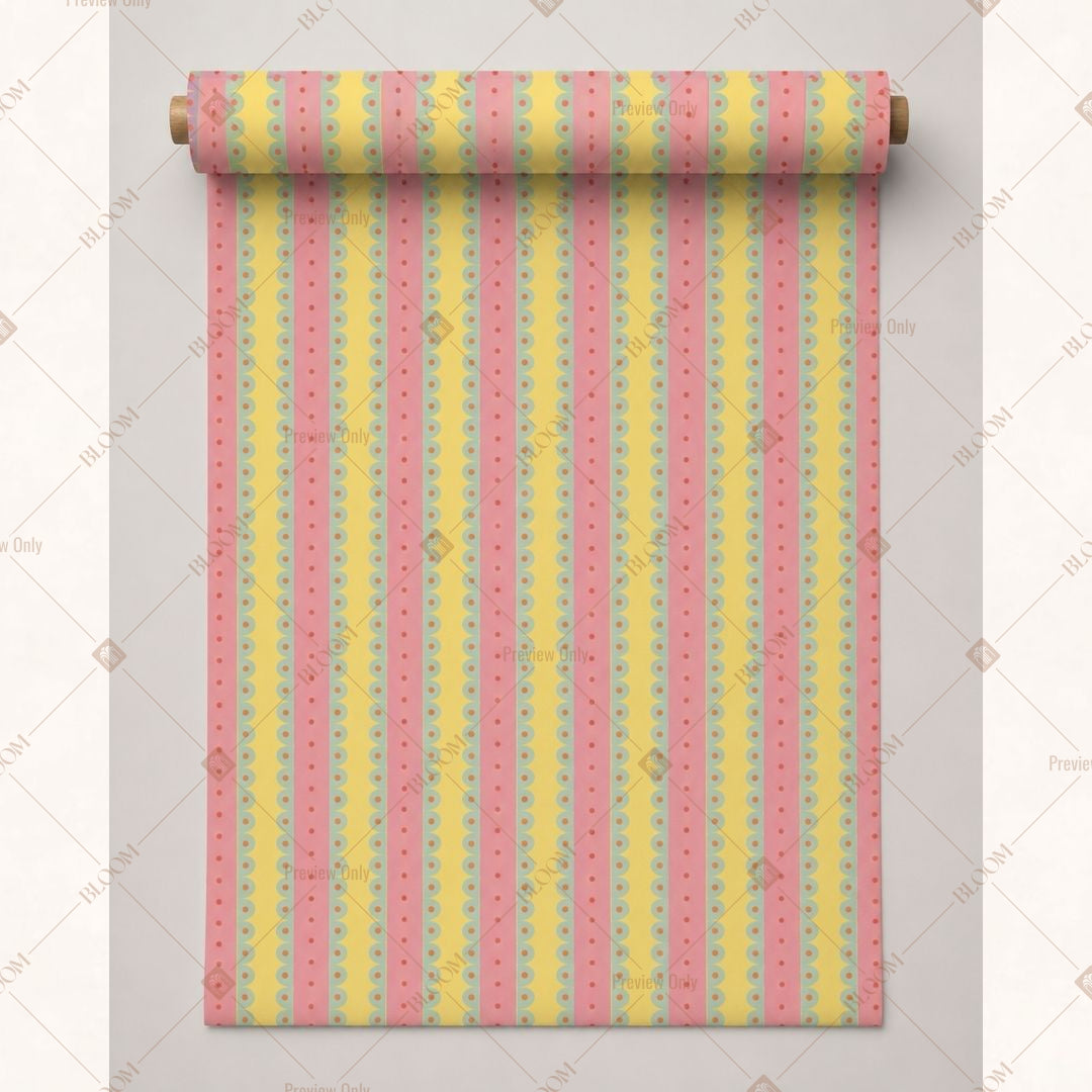Pastel Stripe Fabric Pack of 25
