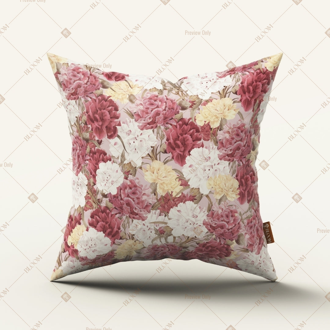 Pink Peony Floral Cushion Cover Pack of 12
