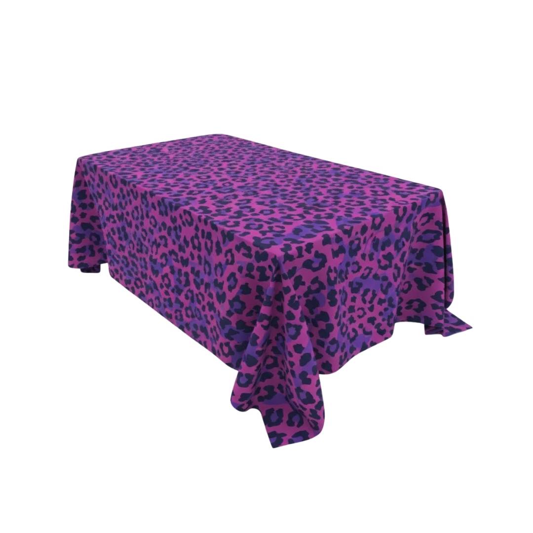 Purple Leopard Pop Rectangle Table Cover - Pack Of 6
