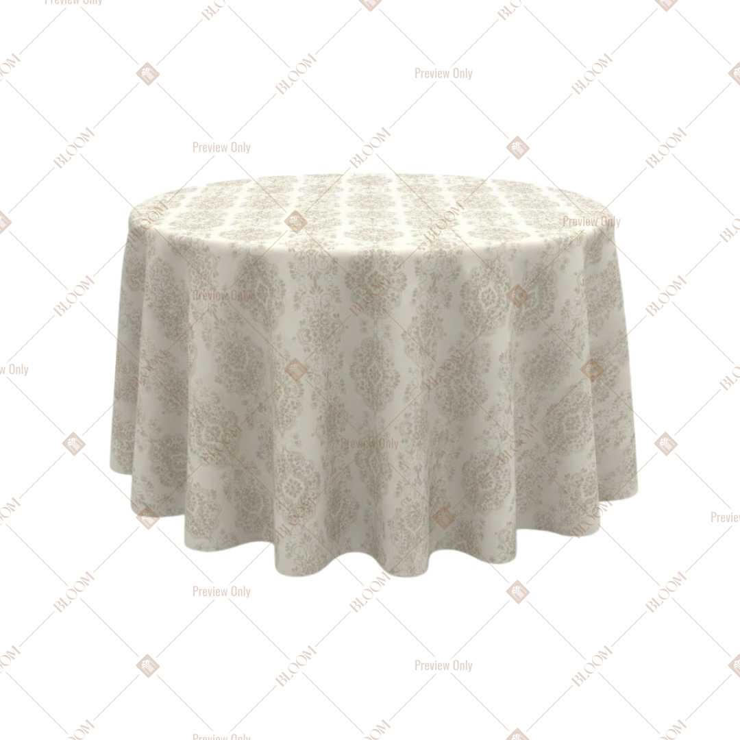 Ivory Elegant Stripe Table Cover Pack Of 6
