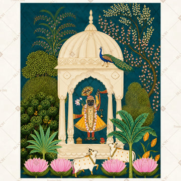 Krishna Pavilion Garden Portrait Rectangle Backdrop
