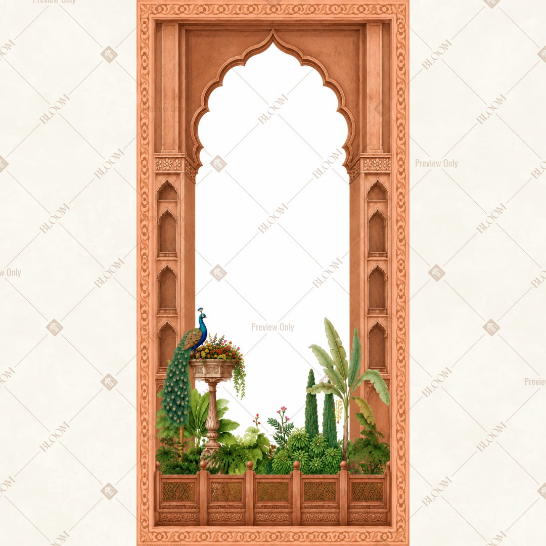 Sandstone Garden Arch Vertical Backdrop