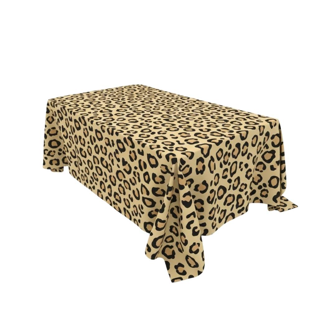 Tan Leopard Classic Rectangle Table Cover - Pack Of 6