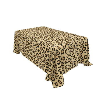Tan Leopard Classic Rectangle Table Cover - Pack Of 6