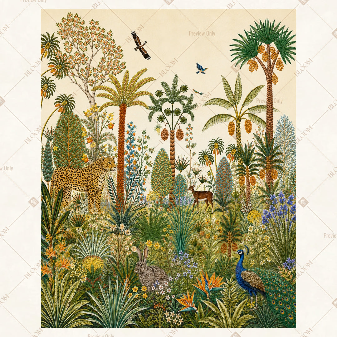 Tropical Palm Landscape Portrait Rectangle Backdrop