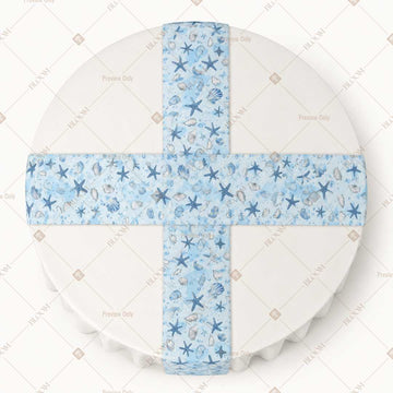 Blue Floral Garden Table Runner Pack Of 12
