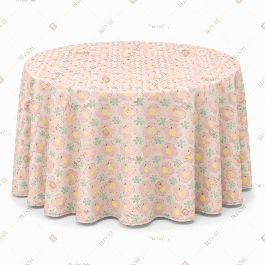 Peach Geometric Table Cover Pack Of 6
