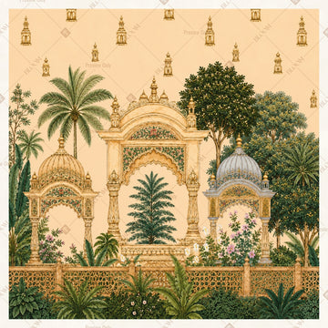 Luxury Palace Entrance Square Backdrop