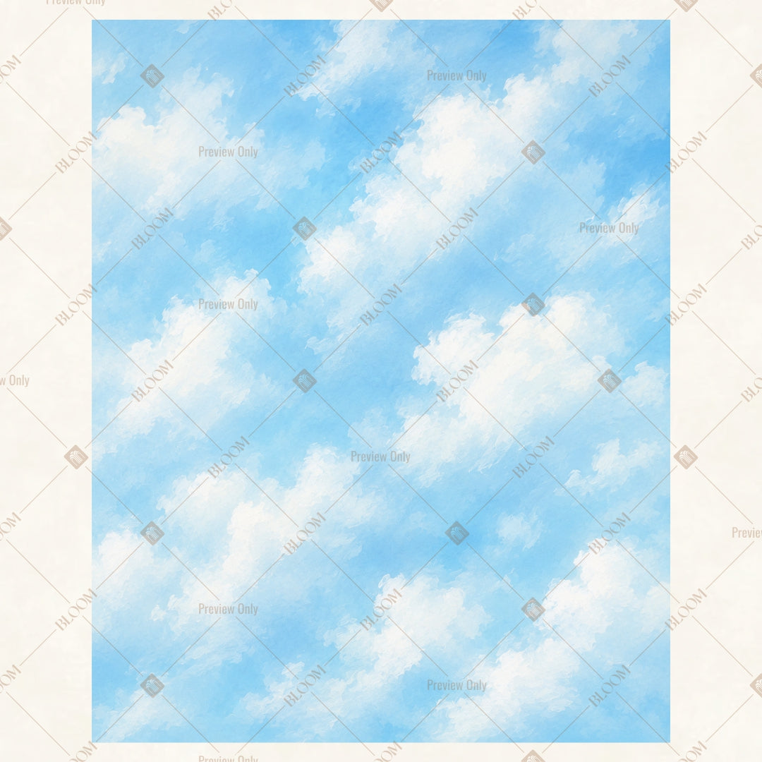 Soft Blue Cloud Portrait Rectangle Backdrop