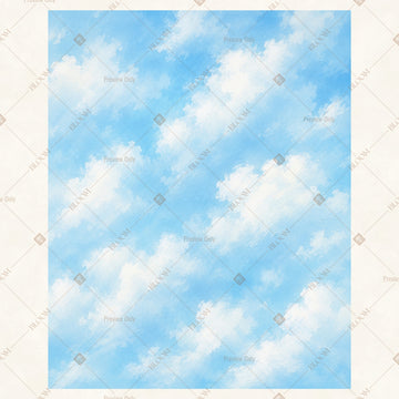 Soft Blue Cloud Portrait Rectangle Backdrop