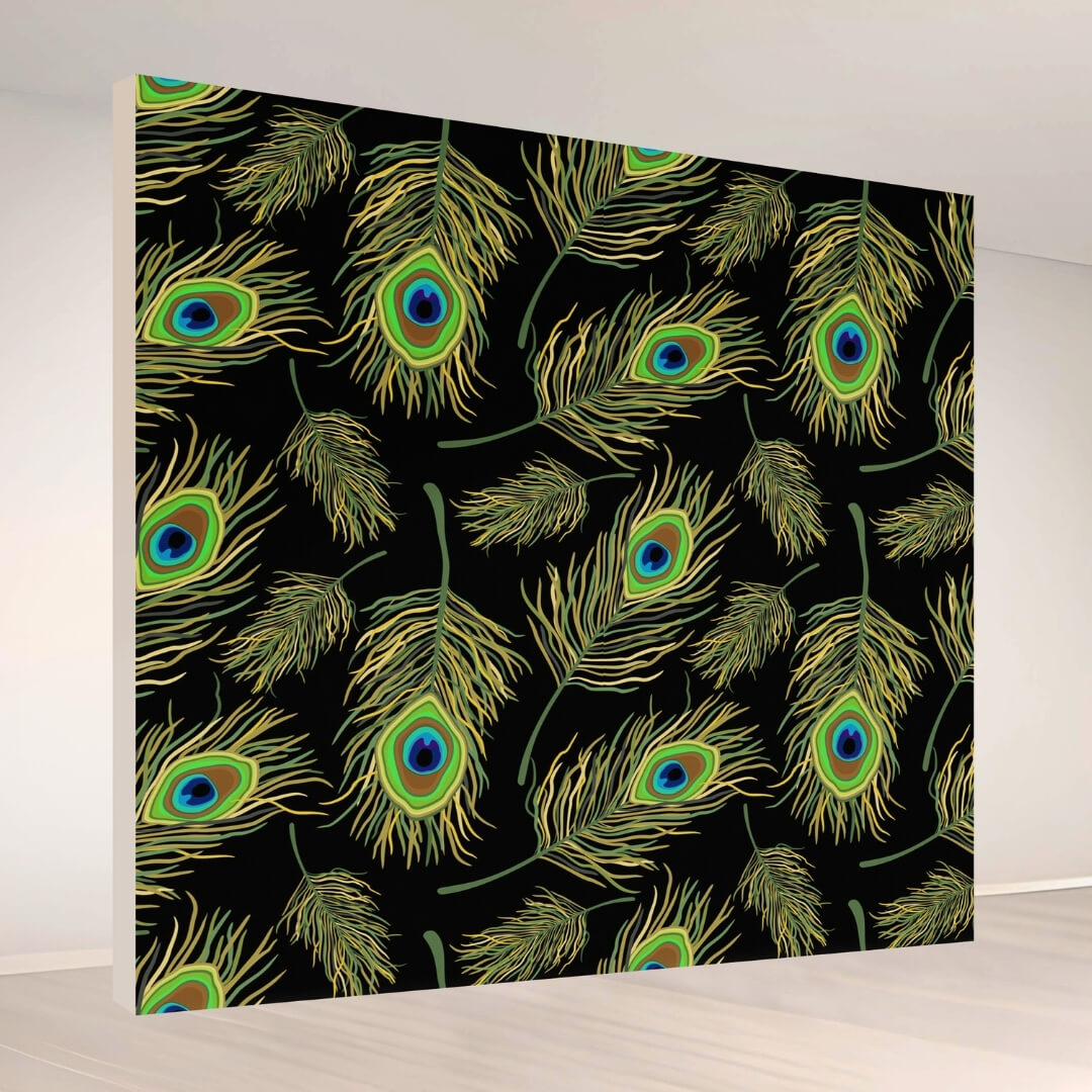 Peacock Feather Radiance: Backdrop - square