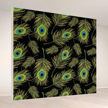 Peacock Feather Radiance: Backdrop - square