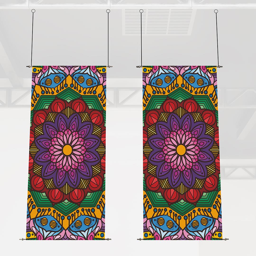 Mandala Blossom Burst: Hanging - 2 x 4 ft