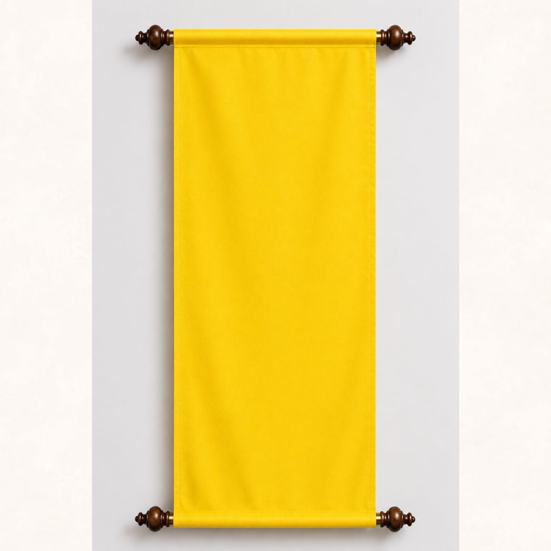 BRIGHT YELLOW HANGING SCROLLS