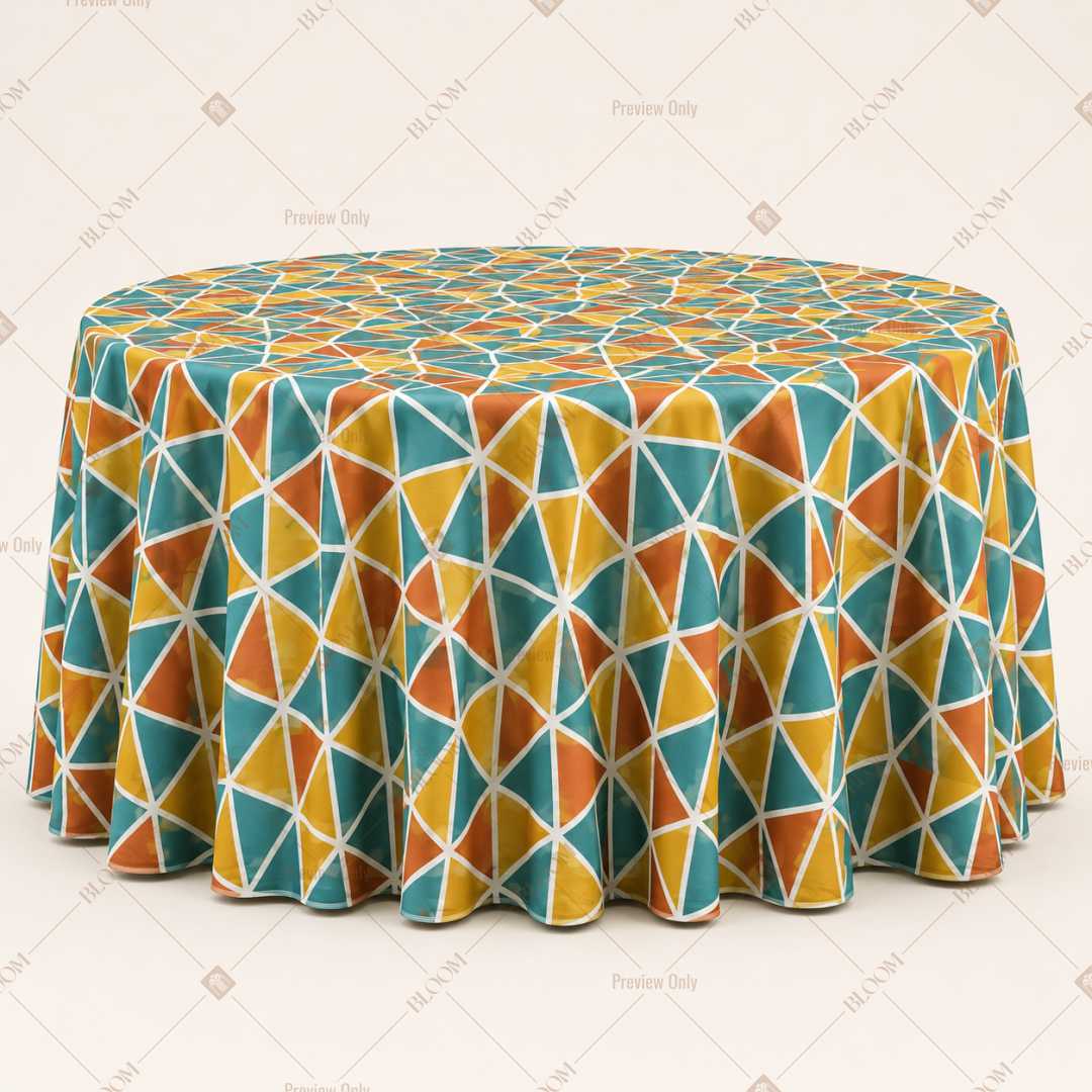 Multicolor Geometric Mosaic Table Cover Pack Of 6