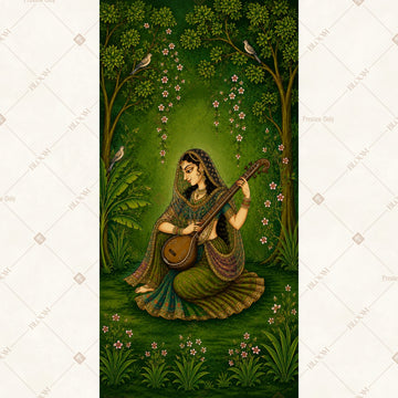 Saraswati Forest Music Vertical Backdrop