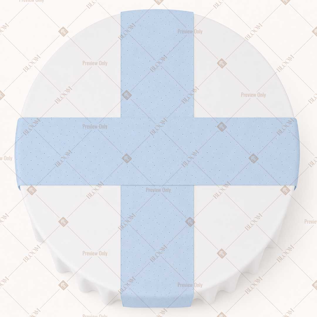 Baby Blue Solid Table Runner Pack Of 12