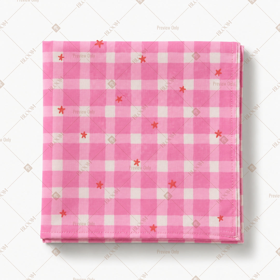 Pink Gingham Check Pattern Design
