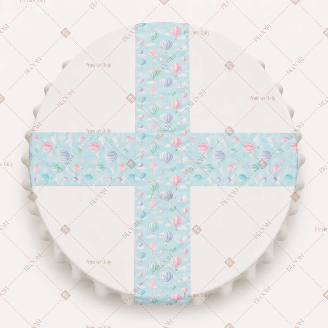 Aqua Floral Dot Table Runner Pack Of 12