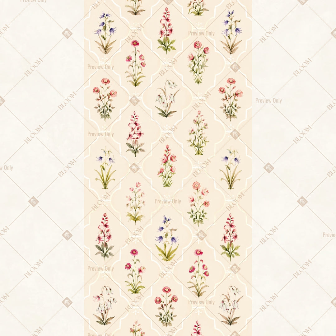 Minimal Floral Botanical Vertical Backdrop