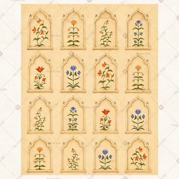 Mughal Window Pattern Portrait Rectangle Backdrop