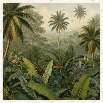 Tropical Rainforest Square Backdrop