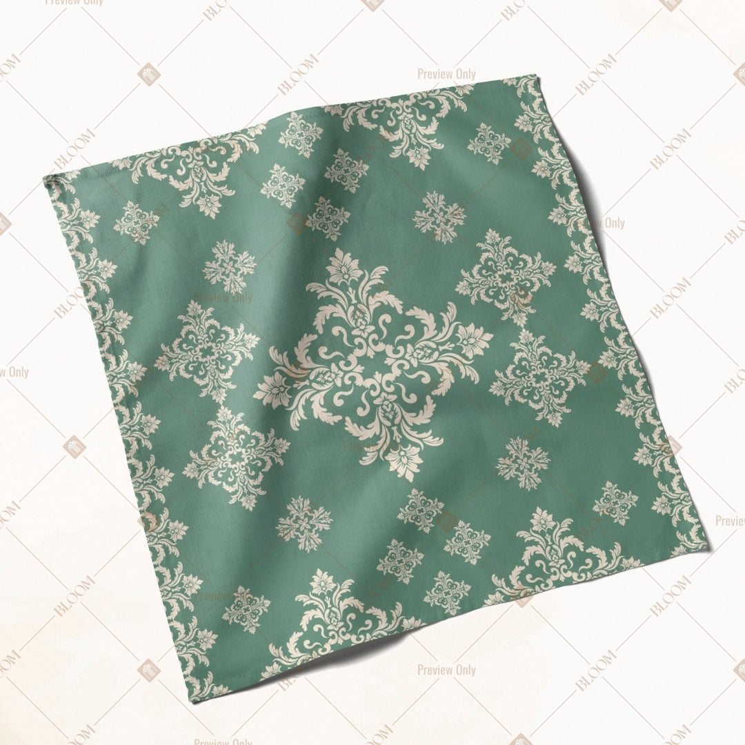Mint Geometric Floral Napkin Pack of 20