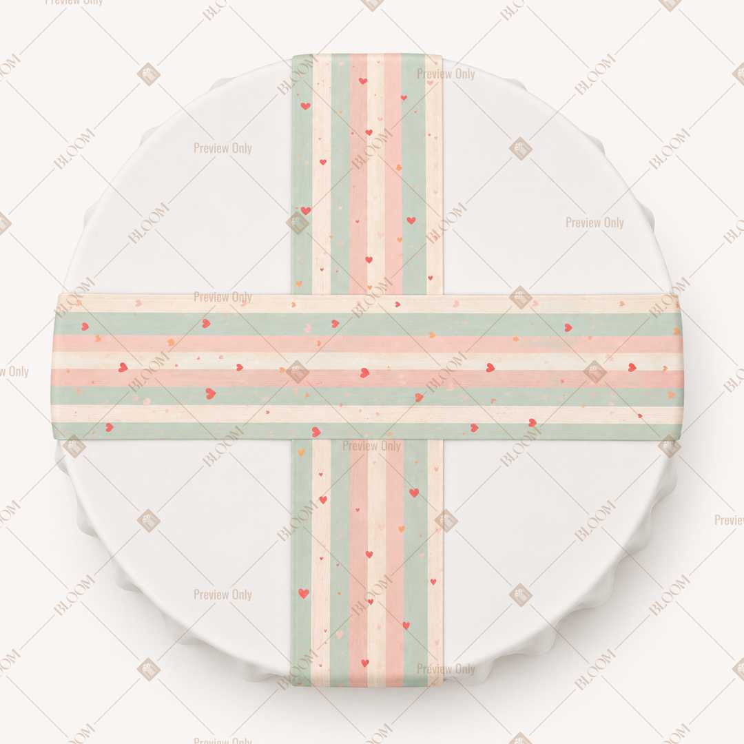 Pastel Cottage Stripe Table Runner Pack Of 12