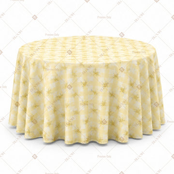 Yellow Mini Check Table Cover Pack Of 6