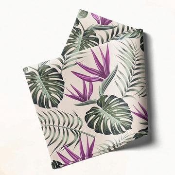 Tropical Leaf & Orchid: Napkins 18" X 18" - Pack Of 20