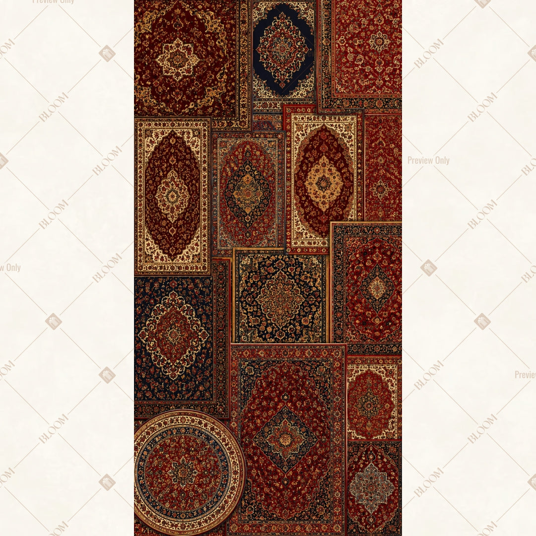 Antique Rug Pattern Vertical Backdrop