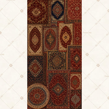 Antique Rug Pattern Vertical Backdrop