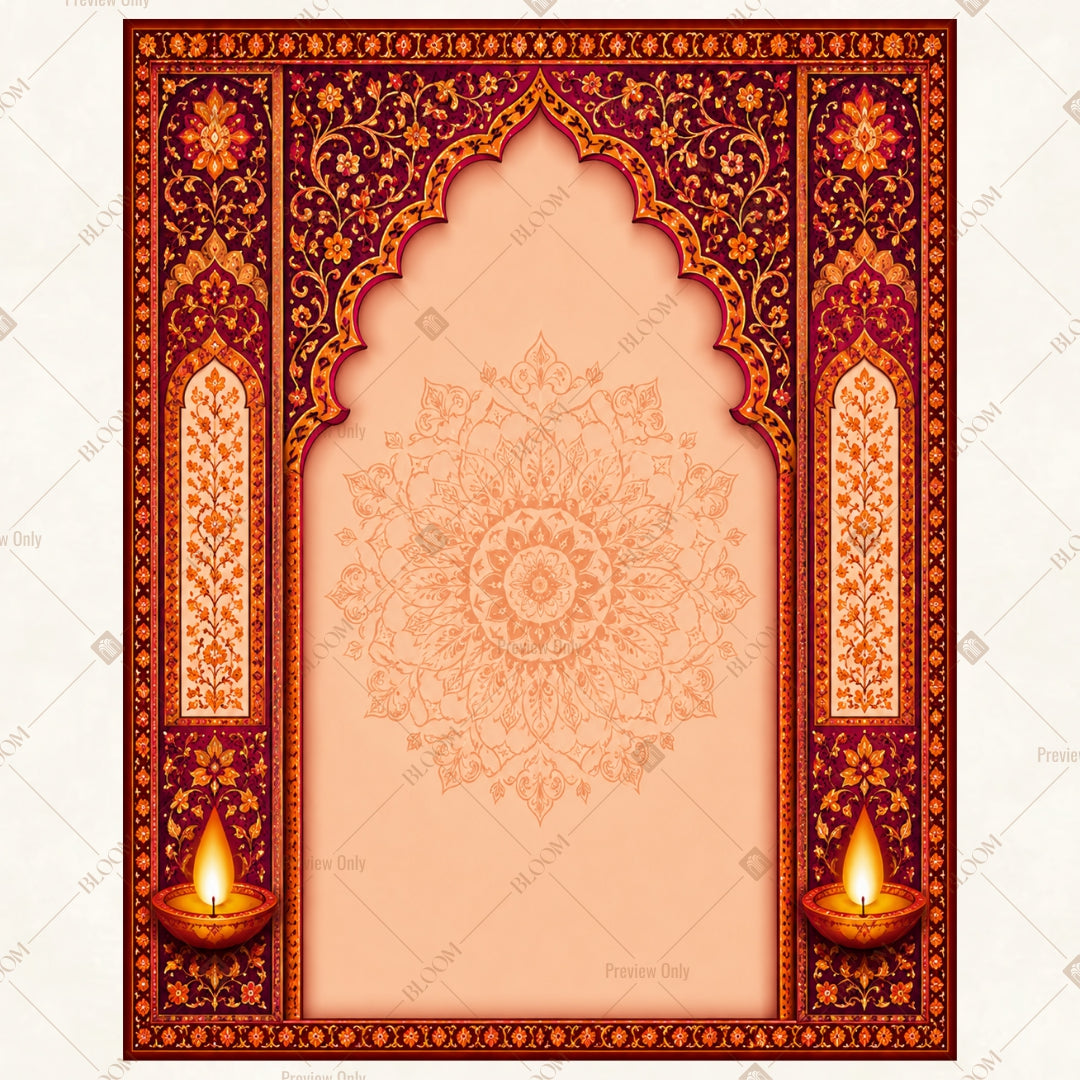 Royal Mandala Arch Portrait Rectangle Backdrop