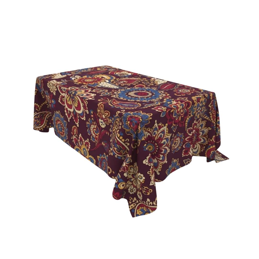 Multicolor Mandala Pattern Rectangle Table Cover - Pack Of 6