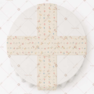 Beige Mini Floral Table Runner Pack Of 12