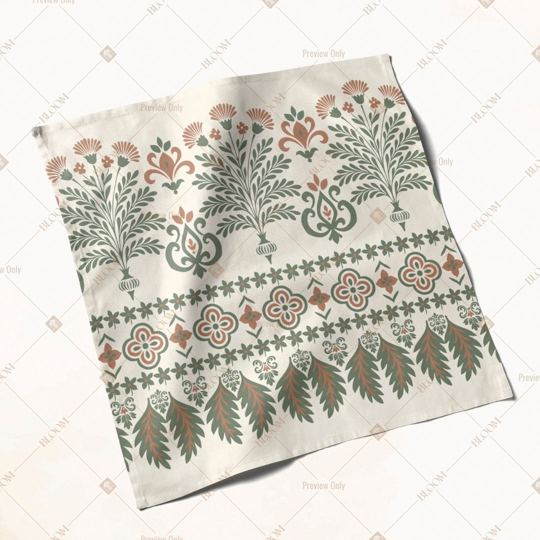 Vintage Border Print Napkin Pack of 20