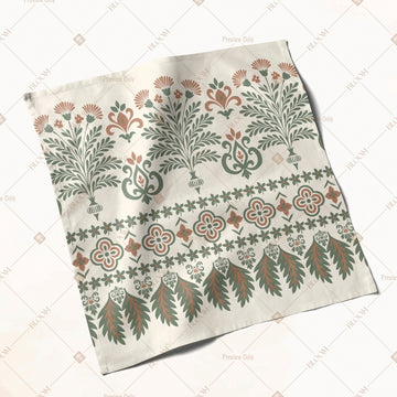 Vintage Border Print Napkin Pack of 20