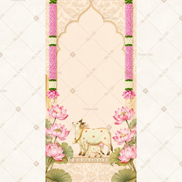 Floral Cow Garden Arch Vertical Backdrop