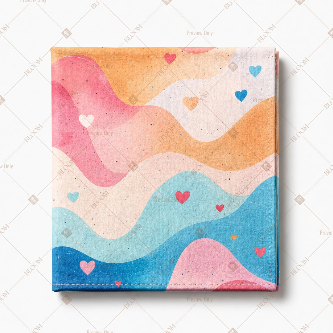 Pastel Abstract Wave Pattern Design