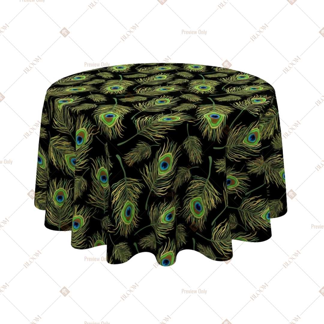 Peacock Feather Luxe Table Cover Pack Of 6
