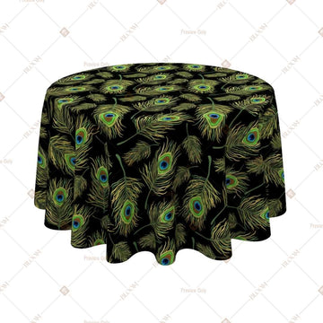 Peacock Feather Luxe Table Cover Pack Of 6