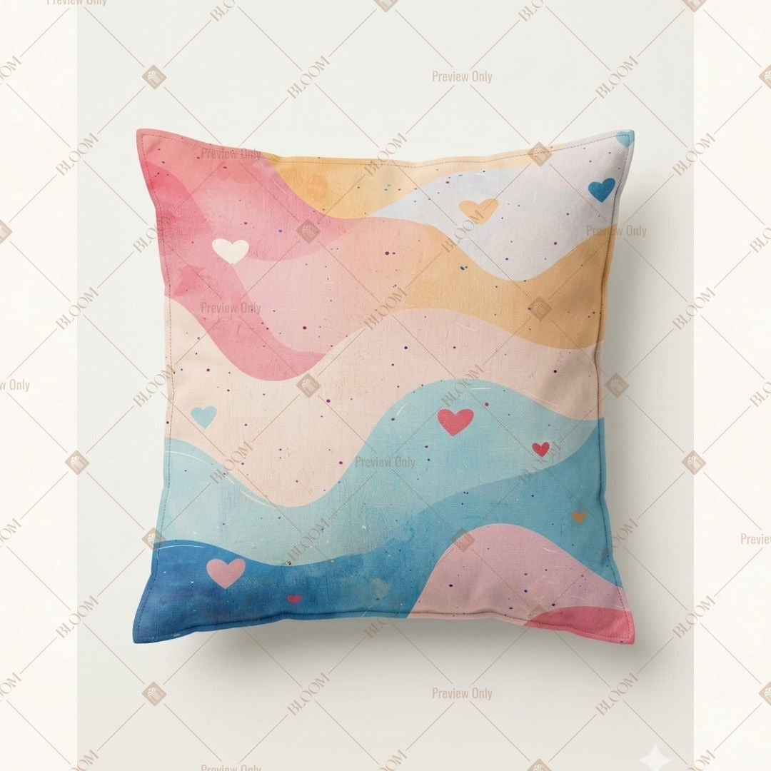 Watercolor Pastel Art Cushion Cover Pack of 12