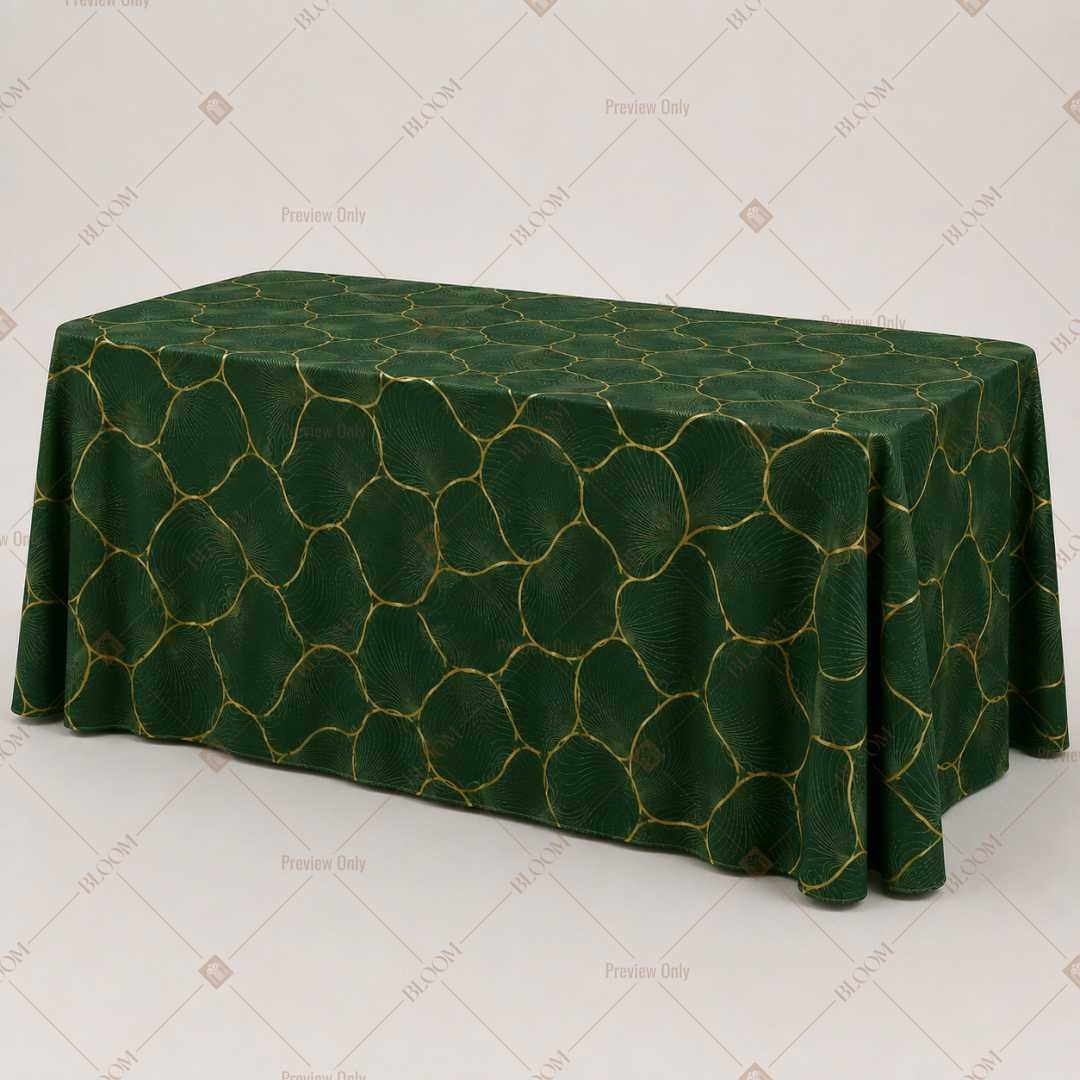 Emerald Gold Trellis Table Cover Pack Of 6