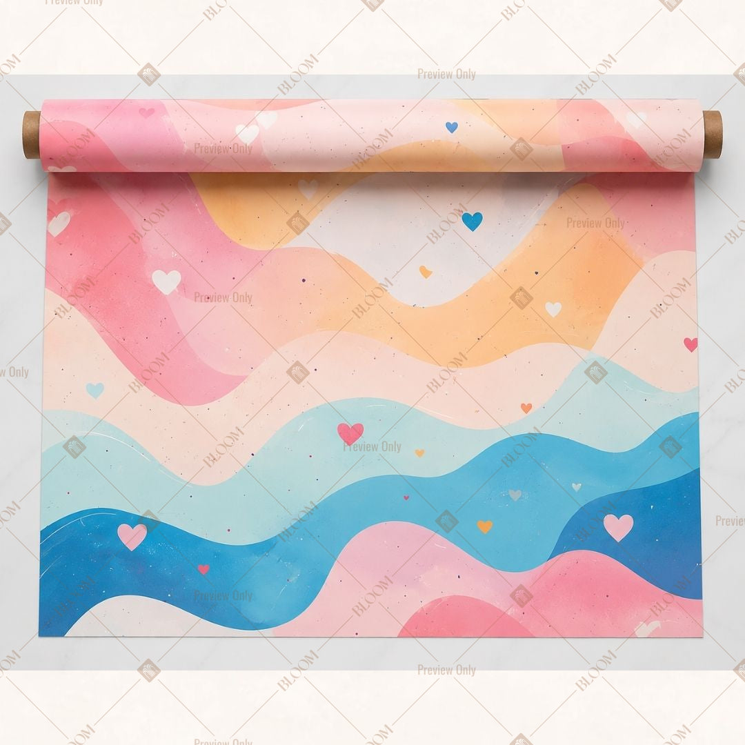 Pastel Abstract Wave Fabric Pack of 25