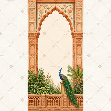 Peacock Palace Arch Vertical Backdrop