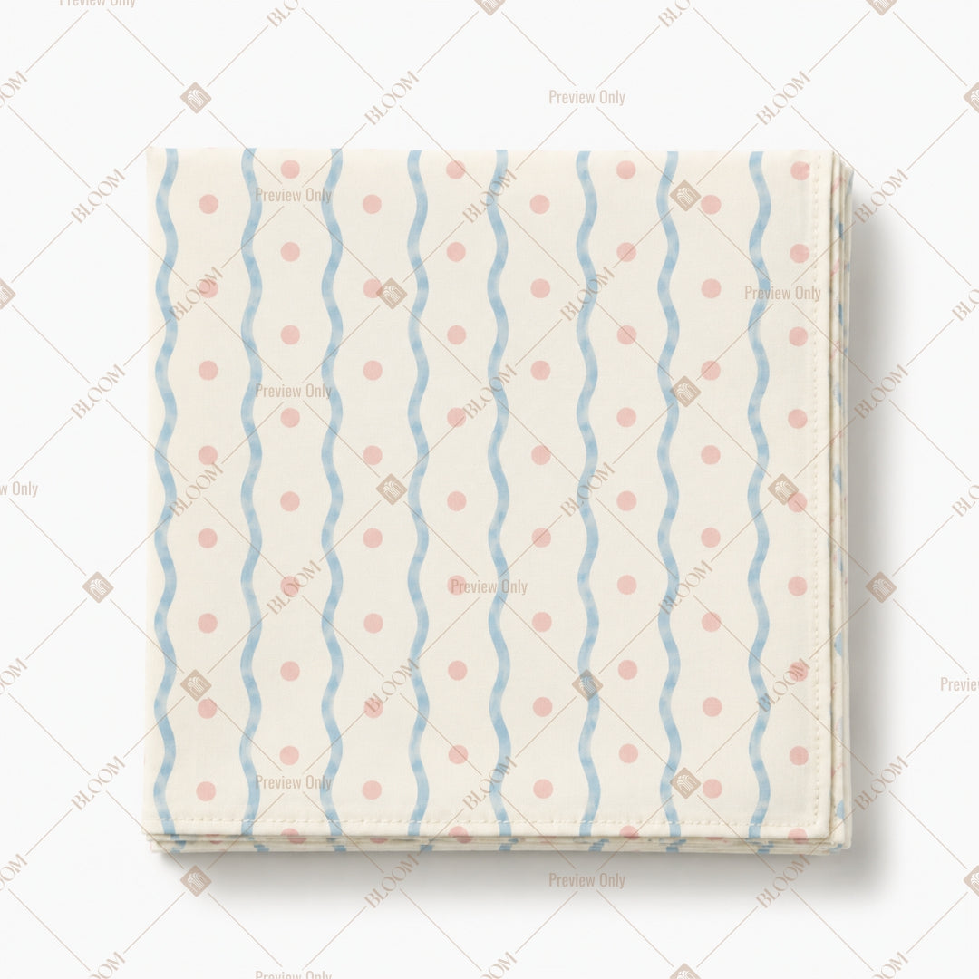 Blue Wavy Line Pattern Design